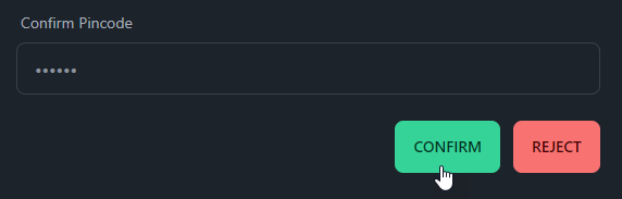 confirmation modal