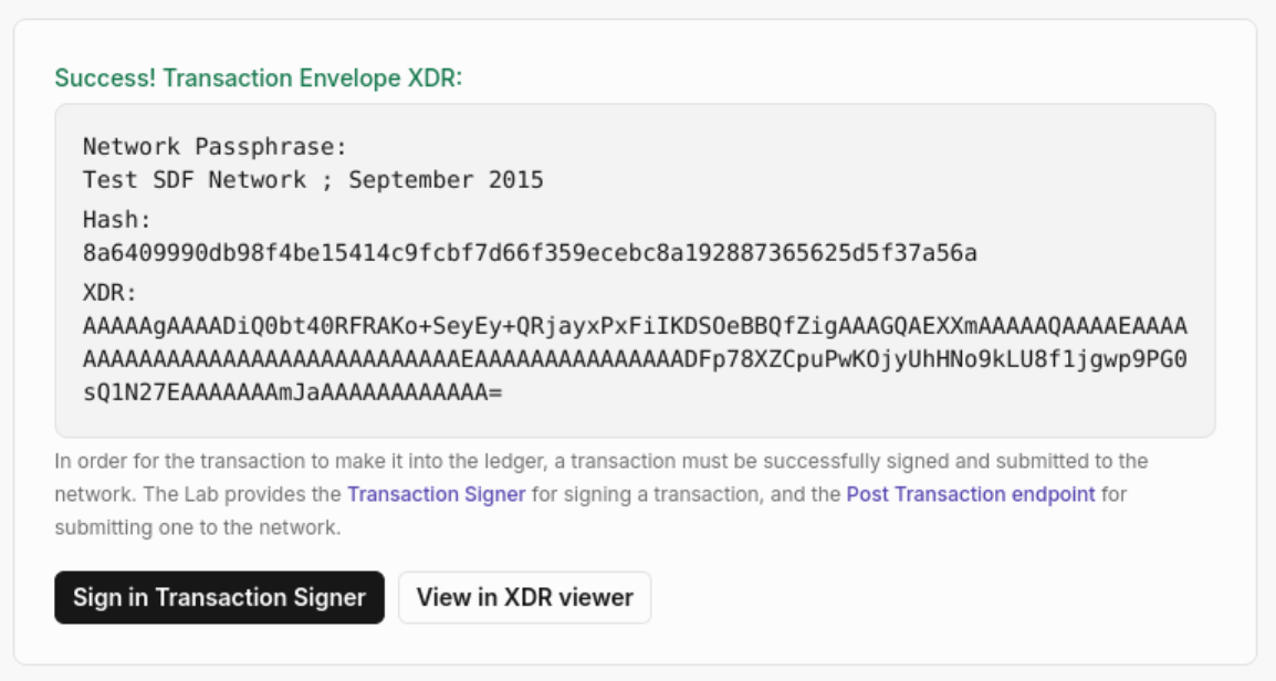 Lab: Transaction validation success