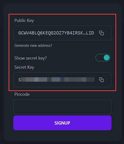 public and private keys