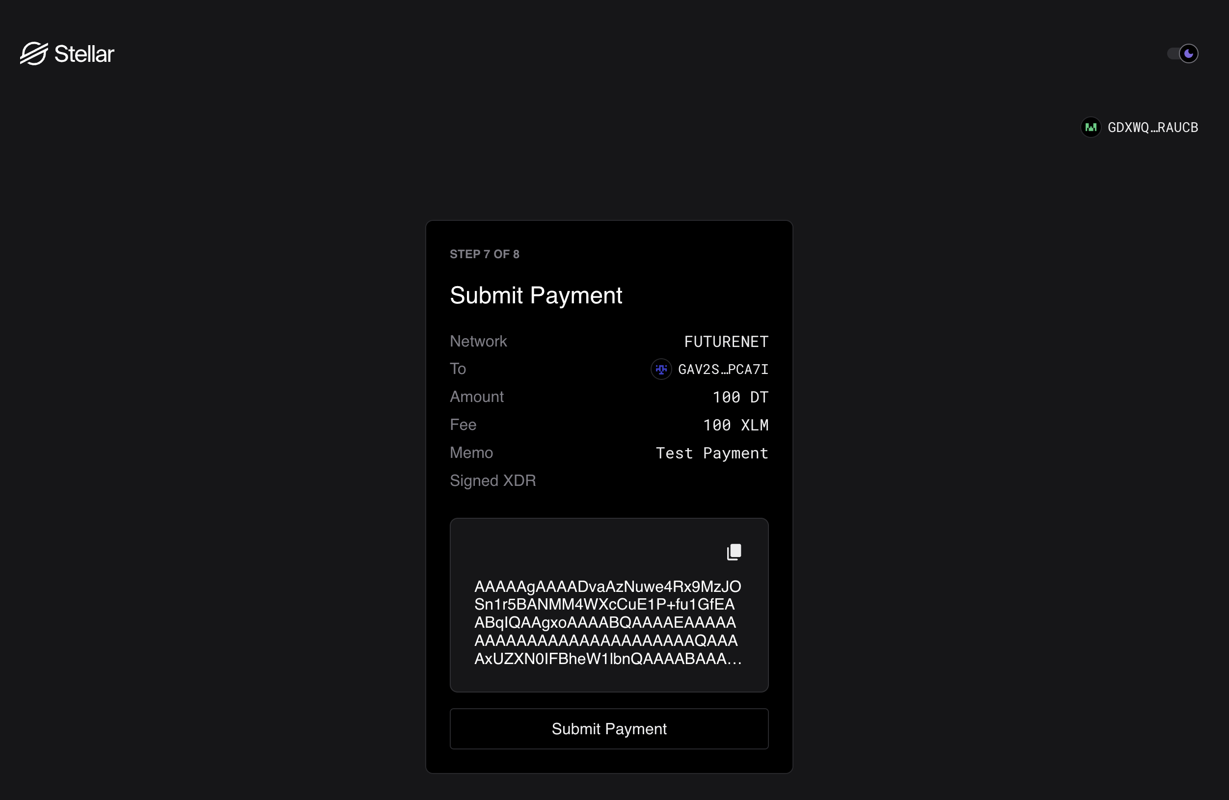 submit payment