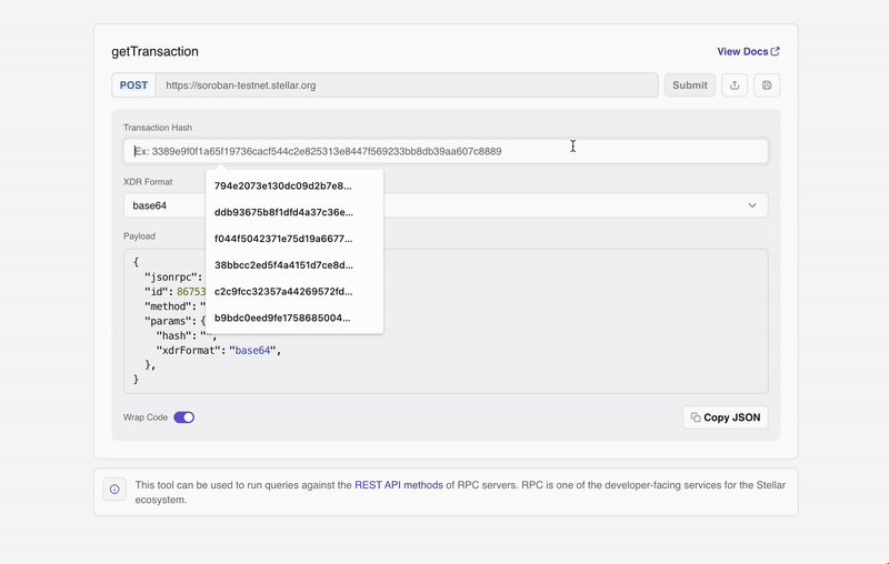 Laboratorio: getTransaction