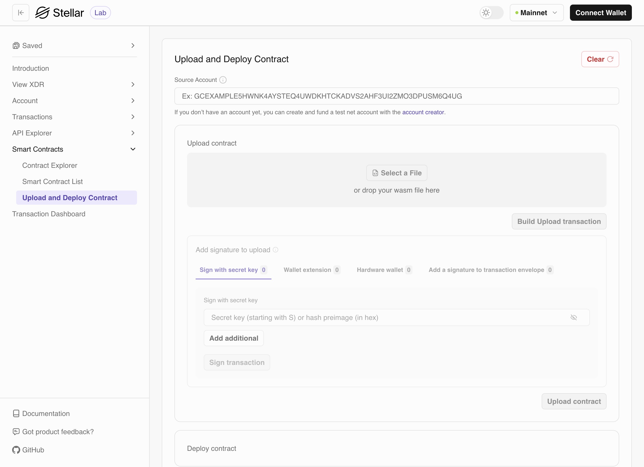 Lab: Explorador de contratos