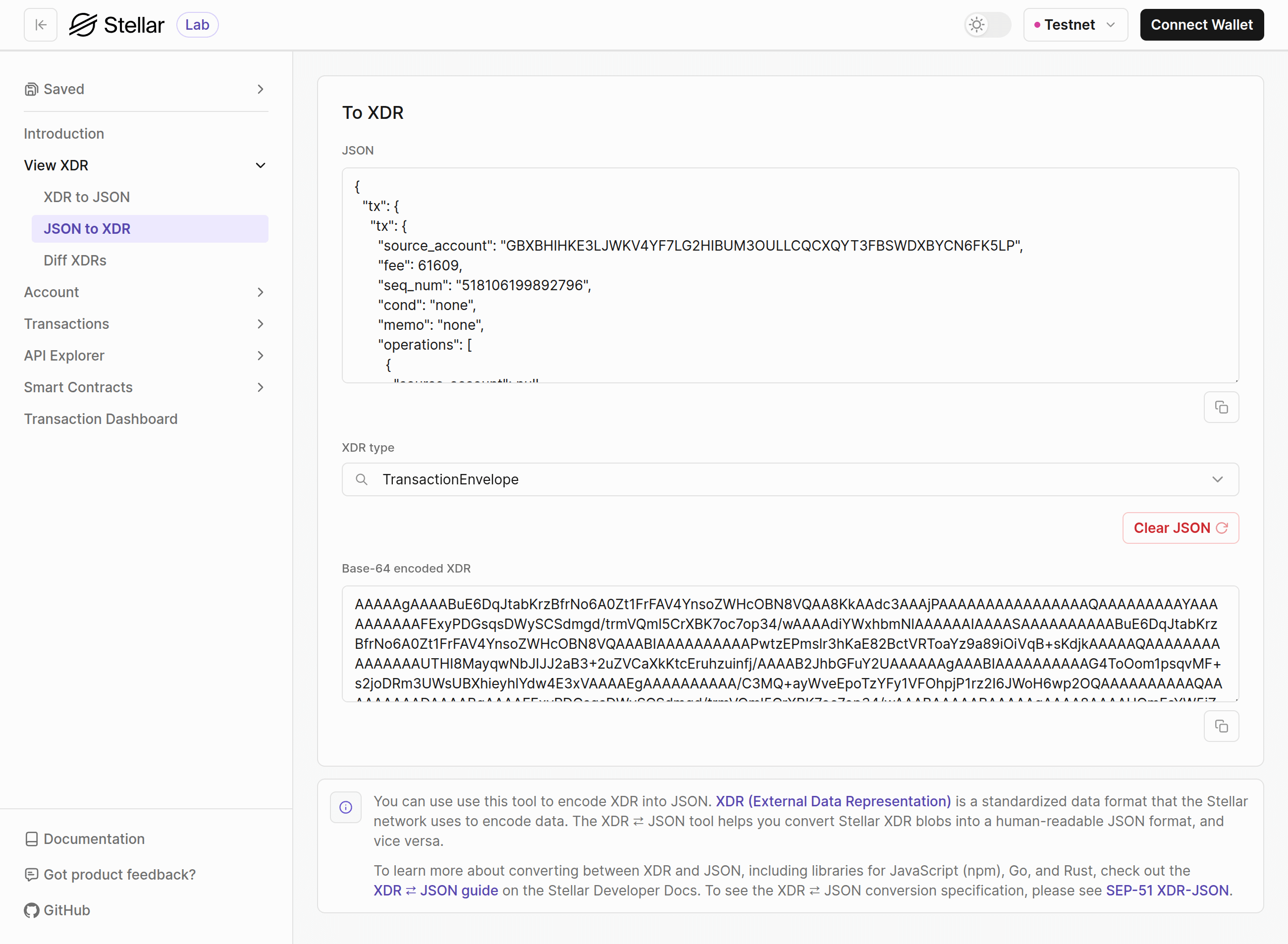Lab: salida JSON a XDR
