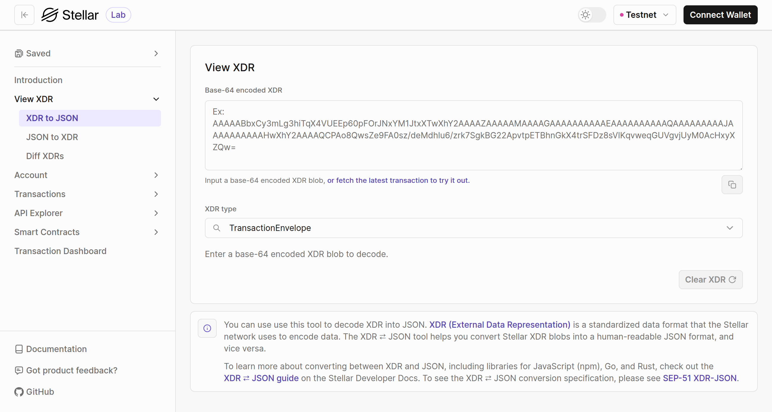 Lab: página de XDR a JSON