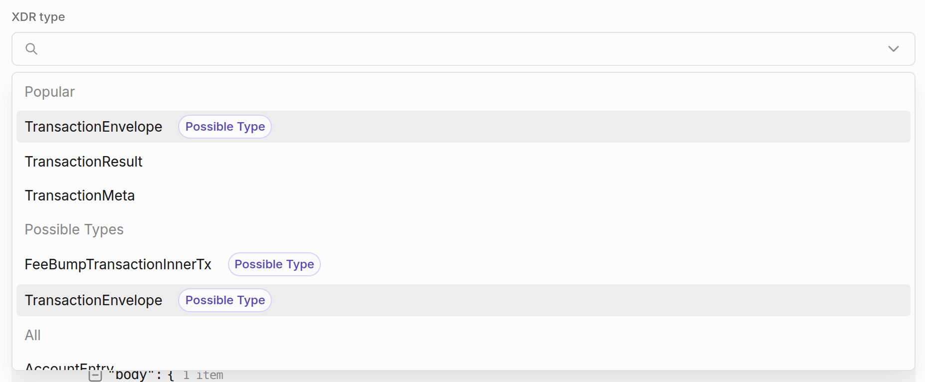 Lab: menú desplegable del tipo de XDR